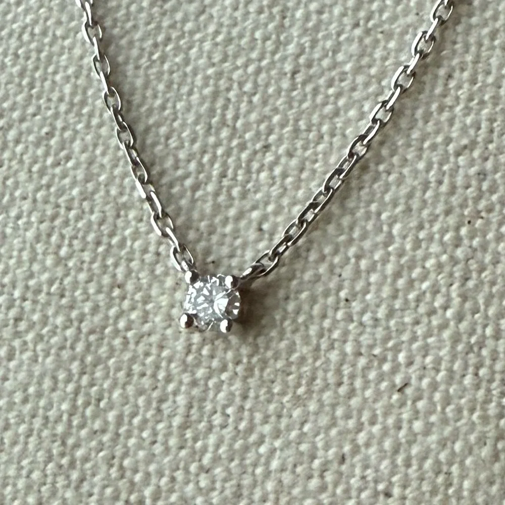 14K White Gold Diamond Necklace Round Brilliant HGL Diamond 11ct Clarity Sl2 - Picture 10 of 10